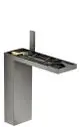 AXOR-HG-AXOR-MyEdition-Einhebel-Waschtischmischer-230-fuer-Waschschuesseln-mit-Push-Open-Ablaufgarnitur-ohne-Platte-Polished-Black-Chrome-47022330 gallery number 1